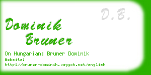 dominik bruner business card